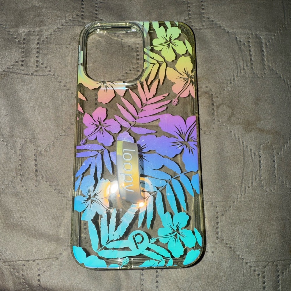 iPhone 14 Pro Max Loopy Case Floral Phone Case - Multicolor